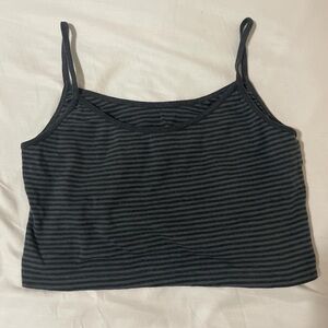 Brandy Melville Black Striped Tank Top